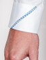 Ledûb Retro Contrasted White Overhemd Wit-Blauw