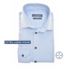 Ledûb Slim Hyperstretch Uni Longer Sleeve Overhemd Licht Blauw