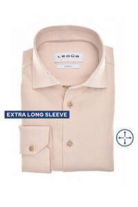 Ledûb Solid Color Four Way Stretch Overhemd Zand