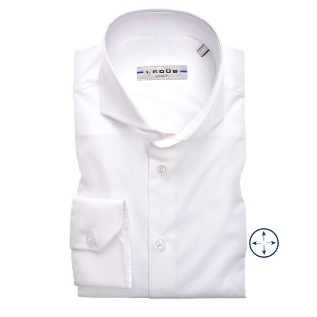 Ledûb Stretch Cutaway Modern Fit Shirt White