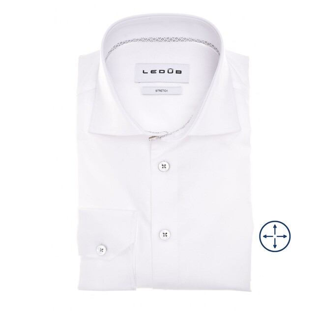 Ledûb Stretch Flex Shirt Overhemd Wit