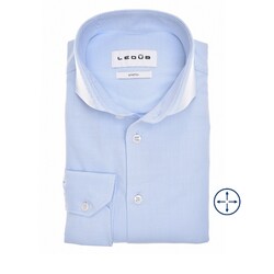 Ledûb Stretch Mix Shirt Light Blue