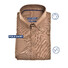 Ledûb Stretch Weave Button-Down Slim Fit Casual Polo Midden Bruin
