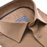 Ledûb Stretch Weave Semi-Spread Modern Fit Overhemd Donker Bruin