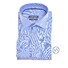 Ledûb Stretch Weave Semi-Spread Modern Fit Overhemd Midden Blauw