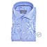 Ledûb Stretch Weave Semi-Spread Slim Fit Overhemd Midden Blauw