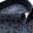Ledûb Subtle Paisley Long Sleeve Button-Down Modern Fit Overhemd Donker Blauw