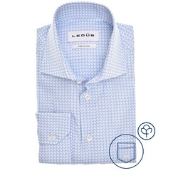 Ledûb Two-Tone Fine-Circle Fantasy Overhemd Licht Blauw