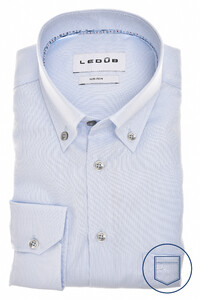 Ledûb Uni Color Pure Cotton Non-Iron Button-Down Shirt Light Blue