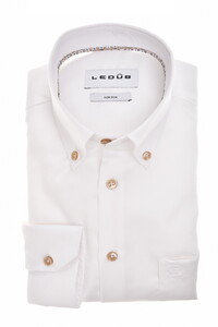 Ledûb Uni Color Pure Cotton Non-Iron Button-Down Shirt White
