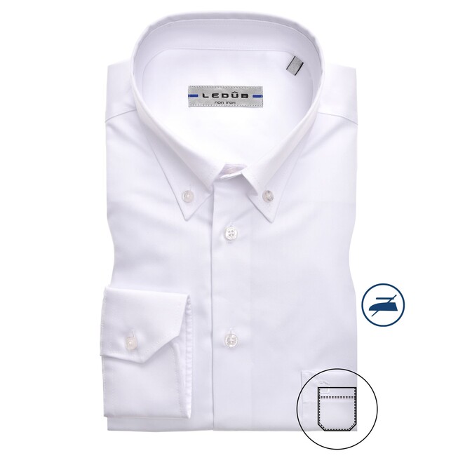 Ledûb Uni Modern Fit Shirt White