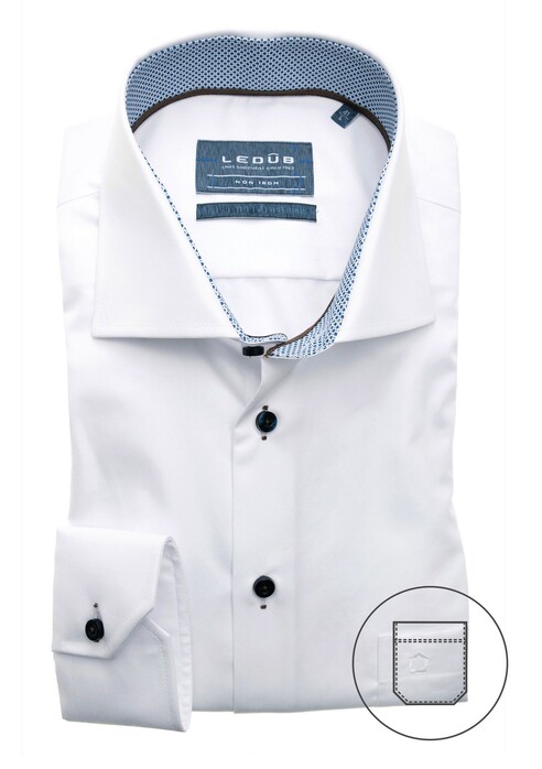 Ledûb Uni Multi Dotted Contrast Shirt White