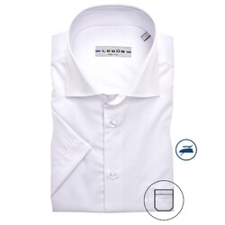 Ledûb Uni Short Sleeve Modern Fit Shirt White