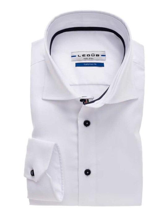 Ledûb Uni Subtle Contrast Shirt White