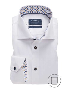 Ledûb Uni Textured Stretch Shirt White