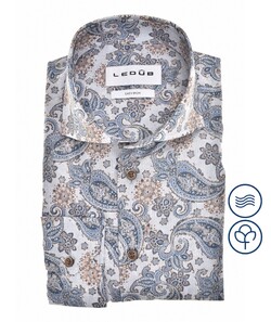 Ledûb Vibrant Paisley Pattern Overhemd Blauw