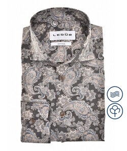 Ledûb Vibrant Paisley Pattern Overhemd Bruin