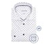 Ledûb White Canvas Graphic Shirt Overhemd Wit-Blauw