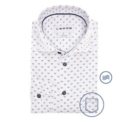 Ledûb White Canvas Graphic Shirt White-Brown