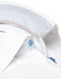 Ledûb White Modern Structured Contrast Overhemd Wit-Bruin