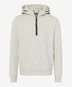 Levin Hoodie Zipper Spory Details Brax Lab Pullover Off White