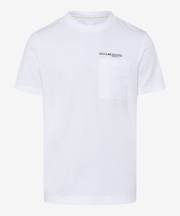 Lias Brax Lab Blue Planet Round Neck T-Shirt White