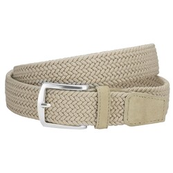 Lindenmann Braided Belt Suede Endings Riem Zand