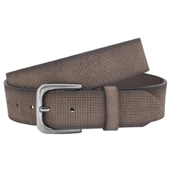 Lindenmann Charred Fine structure Belt Dark Brown Melange