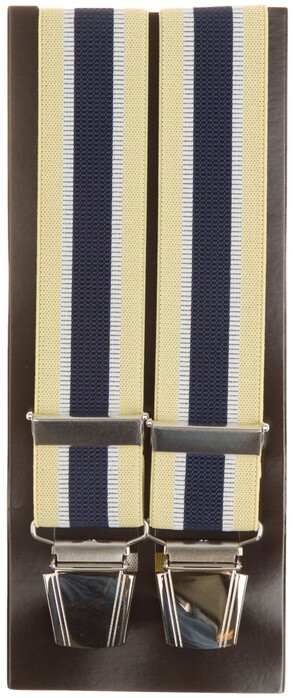 Lindenmann Contrasted Stripe Suspenders Yellow