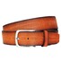 Lindenmann Decorative Texture Leather Belt Cognac