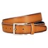 Lindenmann Diamond Textured Leather Belt Cognac