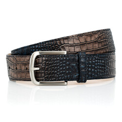 Lindenmann Luxury Multi Tone Structure Riem Blauw-Bruin