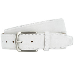 Lindenmann Luxury Suede Riem Ivory White