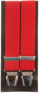 Lindenmann Plain Suspenders Red