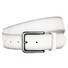 Lindenmann Ribbed Leather Belt Riem Wit