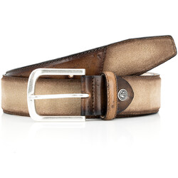 Lindenmann Sidney Luxury Contrast Suede Riem Taupe