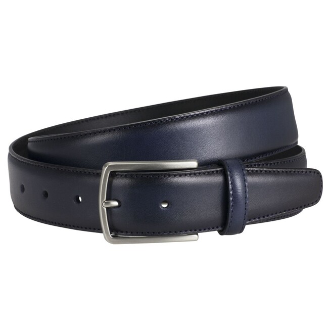 Lindenmann Smooth Stitched Belt Navy