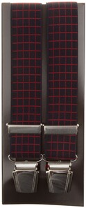 Lindenmann Square Pattern Suspenders Blue-Red
