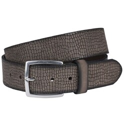 Lindenmann Structured Faded Belt Belt Grey-Brown