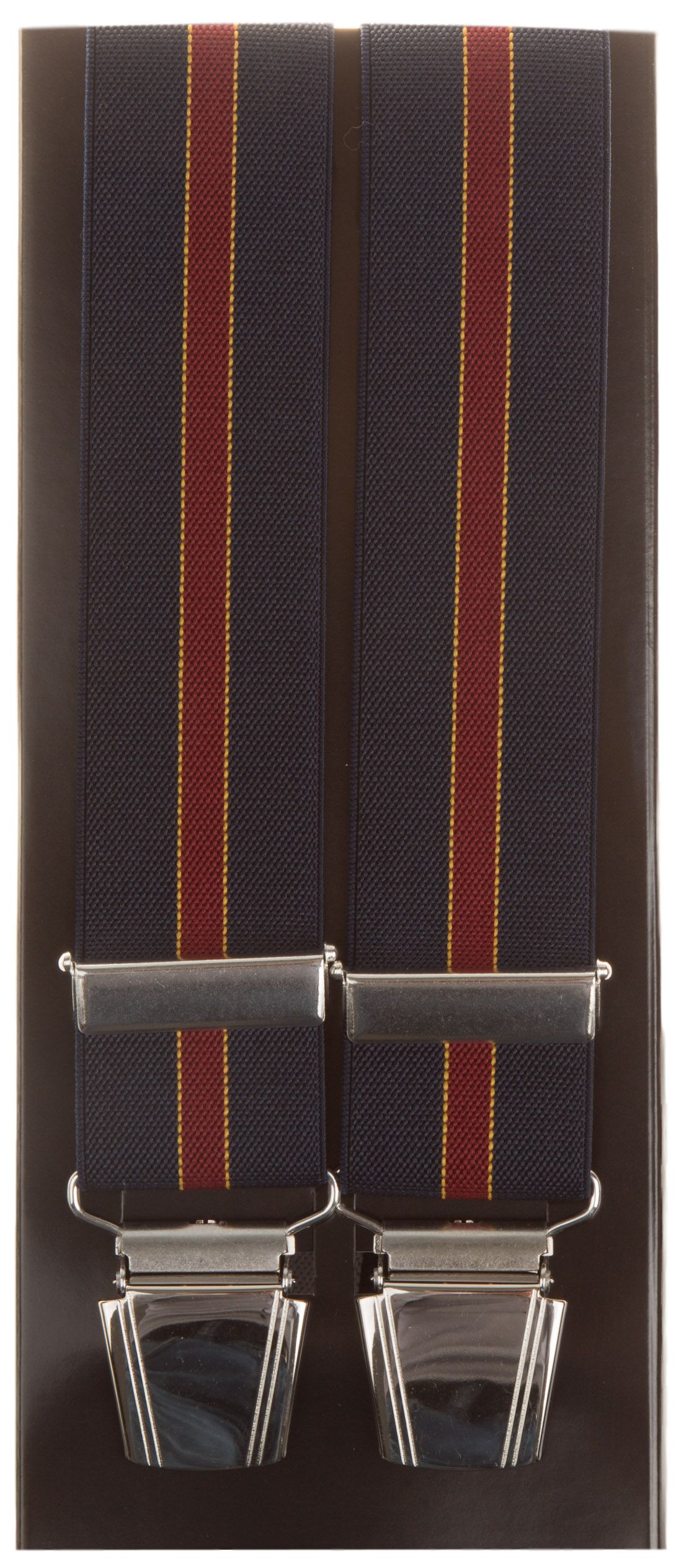 Lindenmann Thick Stripe Bretels Blauw-Rood