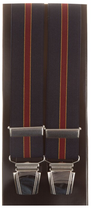 Lindenmann Thick Stripe Bretels Blauw-Rood