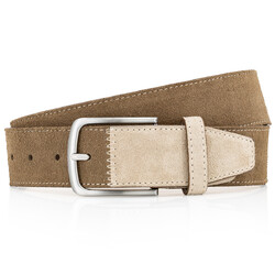 Lindenmann Two-Tone Suede Riem Licht Bruin