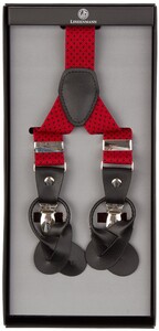 Lindenmann Y-Shape Dot Suspenders Red-Black