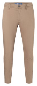 MAC Griffin Tapered Cotton Nylon Satin-Stretch Broek Clay