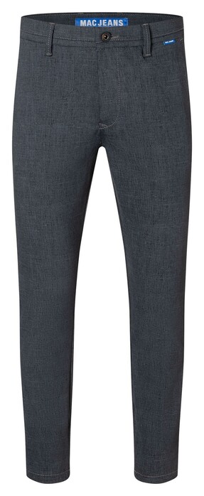 MAC Griffin Tapered Cotton Nylon Satin-Stretch Fine Pattern Broek Grey Stone