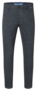 MAC Griffin Tapered Cotton Nylon Satin-Stretch Fine Pattern Pants Grey Stone