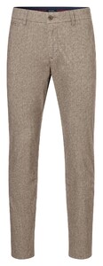 MAC Lennox Supersoft Touch Flat-Front Light Fine Pattern Broek Clay