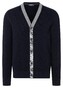 Maerz 3D Effect Texture Knit Contrast Button Closure Vest Navy