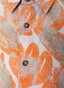 Maerz Abstract Fantasy Leaves Pattern Cotton Poplin Shirt Tangerine