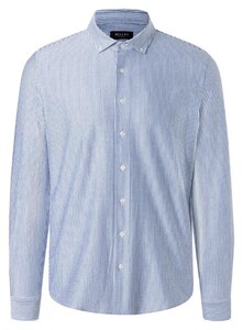 Maerz Allover Fine Stripe Button-Down Overhemd Neptun